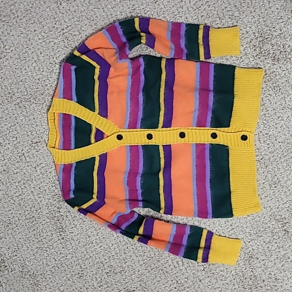 Sweaters - Striped Cardigan